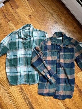 Abercrombie kids Flannel button Down 2 Pack